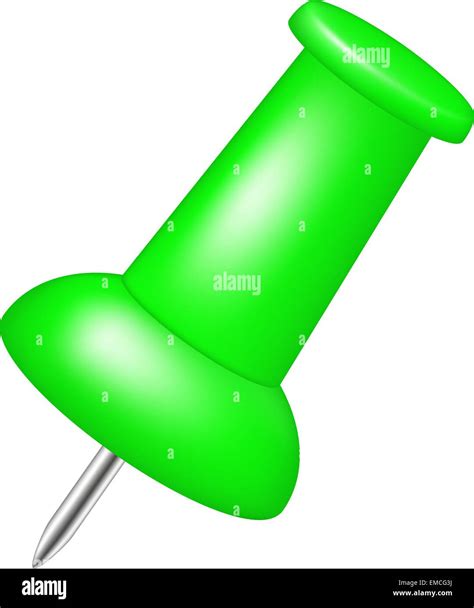 Push Pin In Green Design Stock Vector Image And Art Alamy