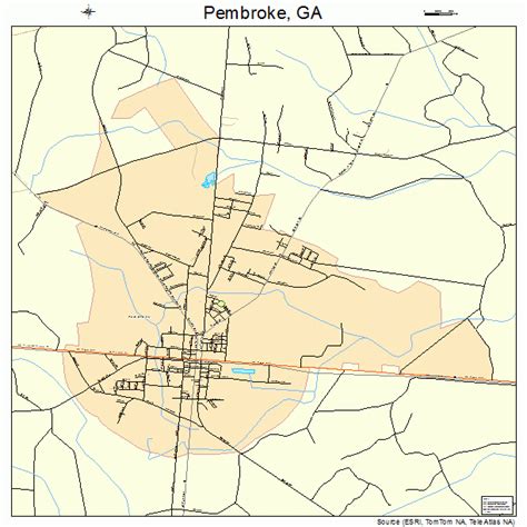 Pembroke Georgia Street Map 1360004