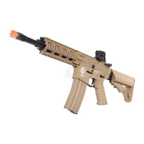 Gandg Combat Machine Gr16 Cqw Rush Ebb Aeg Airsoft Rifle Desert Tan