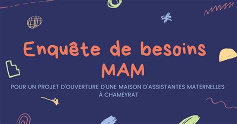 Enqu Te Pour Un Projet D Assistantes Maternelles Site Officiel De