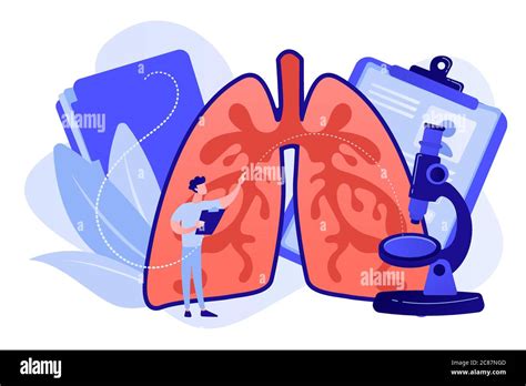 Obstruktive Lungenerkrankung Konzept Vektor Illustration Stock