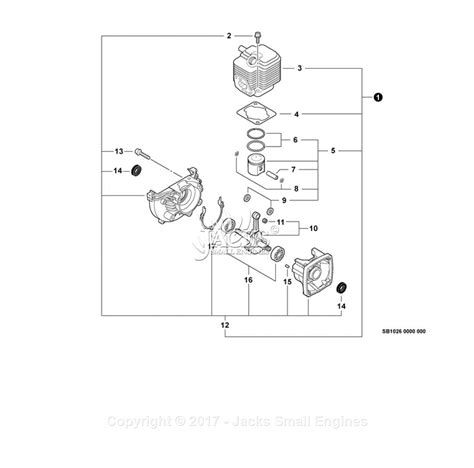 Echo Wp 1000 Type 1 Parts Diagram For Engine Short Block Sb1026 S N 010406 999999