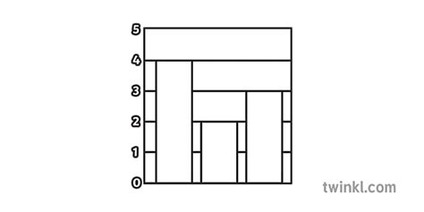 Sym Bar Chart Bw Illustration Twinkl