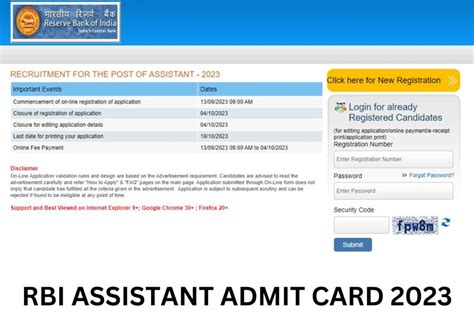 Rbi Assistant Admit Card 2023 Prelims Call Letter Download Link Rbi