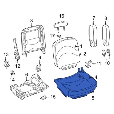 Ford OE 3W7Z54632A23AA Front Left Seat Cushion Pad