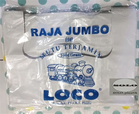 Kantong Plastik Raja Jumbo Putih Susu Ukuran 50x75 Tebal Loco Putih 50