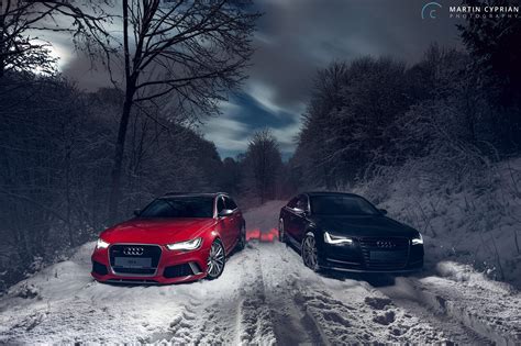 Two black and red Audi cars, vehicle, car, Audi, Audi RS6 Avant HD ...