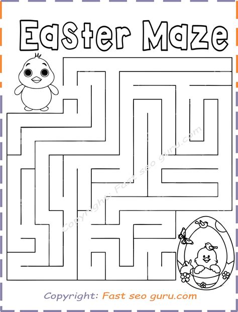 Easter Printable Mazes