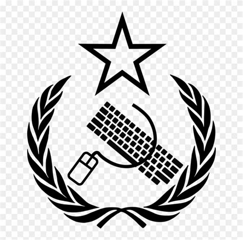 Computer Keyboard Computer Mouse Hammer And Sickle Soviet Union Black