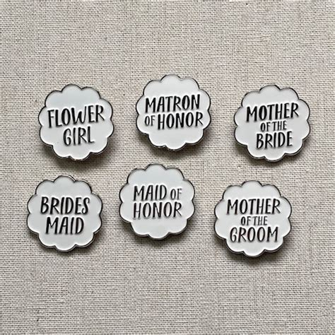 Bridal Party Enamel Pin Pins For The Whole Party Maid Of Etsy