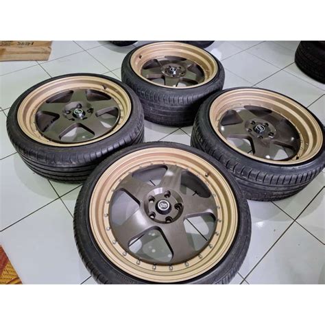 Jual VELG MOBIL RACING SEKEN BEKAS MERK HSR Ring 20 PCD 5X114 3 COCOK