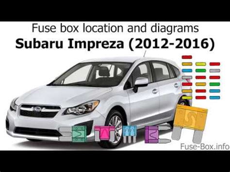 Subaru Xv Crosstrek Awd Fuse Box Diagrams