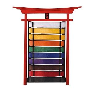 Wall Solid Wood Karate Belt Display Rack Holder