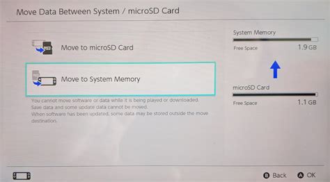 How to transfer game data between internal storage and micro SD card on ...