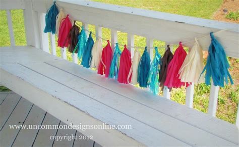 Tassel Party Garland From Tissue Paper Tutorial Uncommon Diy