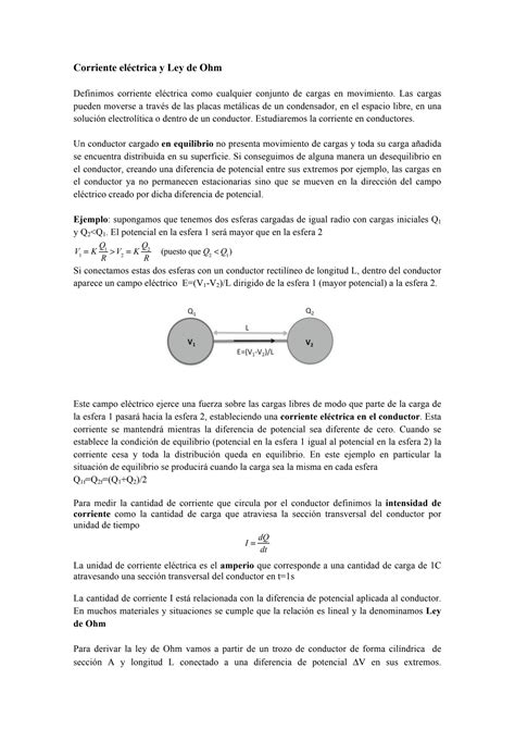 Solution Corriente El Ctrica Y Ley De Ohm Studypool