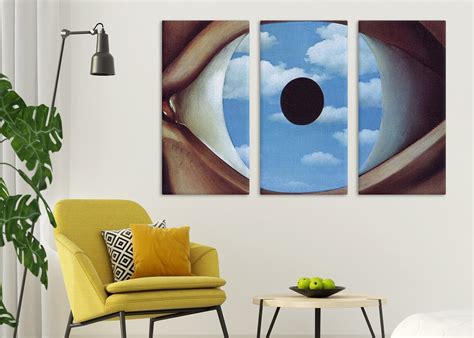 Rene Magritte Wall Art Set 5 Pieces Picture The False Mirror Etsy