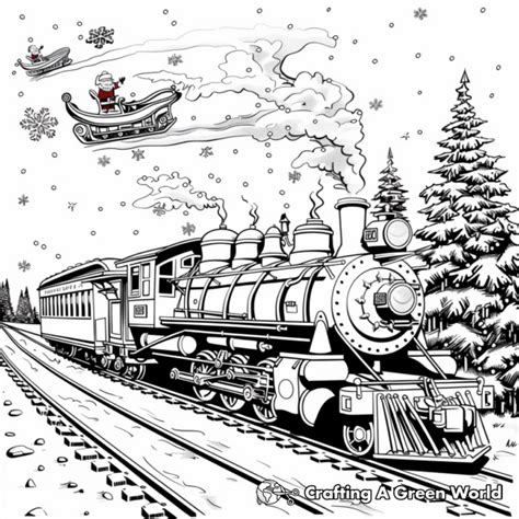 Christmas Train Coloring Pages - Free & Printable!