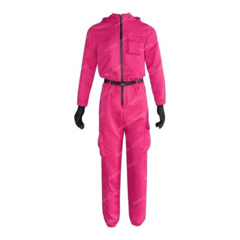 Squid Game Guard Jumpsuit Squid Game Pink Jumpsuit