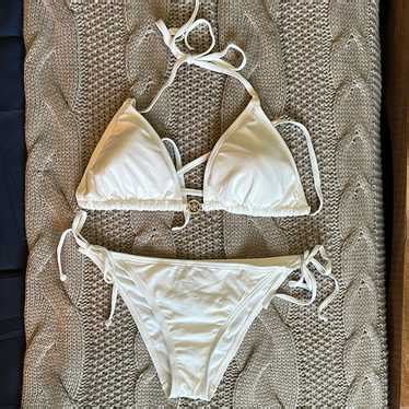 Michael Kors White Triangle Bikini Set Gem