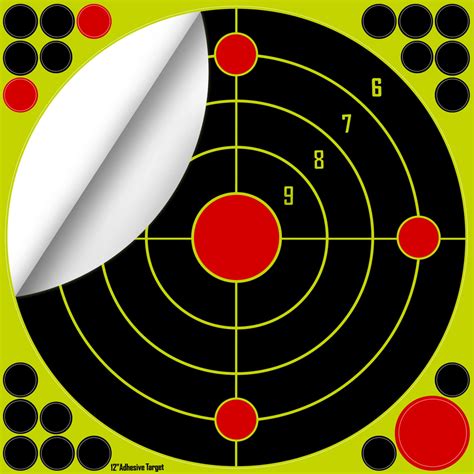 Shooting Targets 7 Inch 12 Inch Adhesive Shooting Targets Reactive