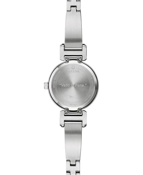 Bulova Womens Marc Anthony Modern Diamond Accent Stainless Steel Bangle Bracelet Watch 26mm