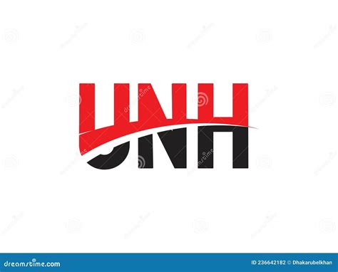 UNH Letter Initial Logo Design Vector Illustration Stock Vector ...