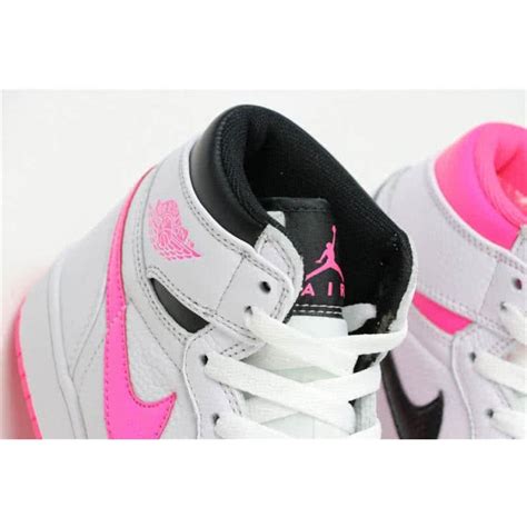 Air Jordan 1 Mid Hyper Pink And Black Women