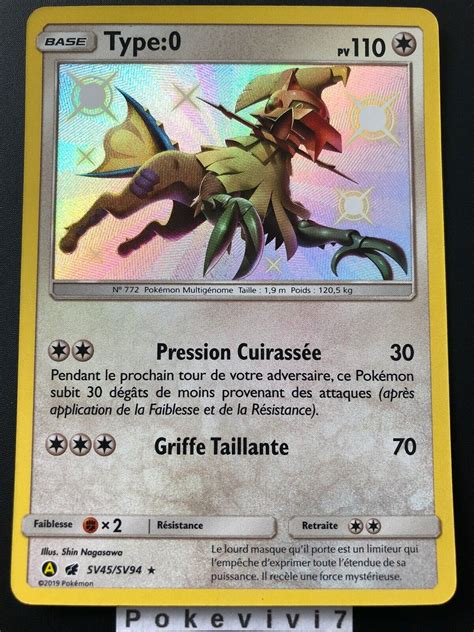 Carte Pokemon Type0 Sv45sv94 Holo Shiny Soleil Et Lune 115 Sl115 Fr