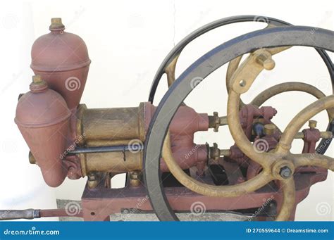 Antique Wooden Wine Press Left In Garden Making Wine Stock Photo