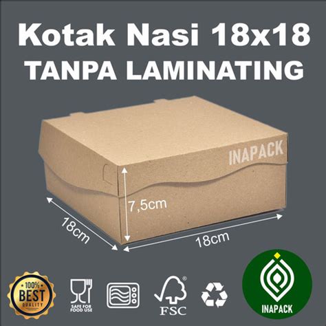 Jual Kotak Nasi 18x18 Box Nasi Kotak Kotak Nasi Catering Kota