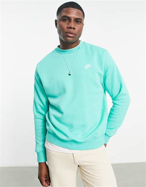 Nike Club Crew Neck Sweatshirt In Light Menta Asos