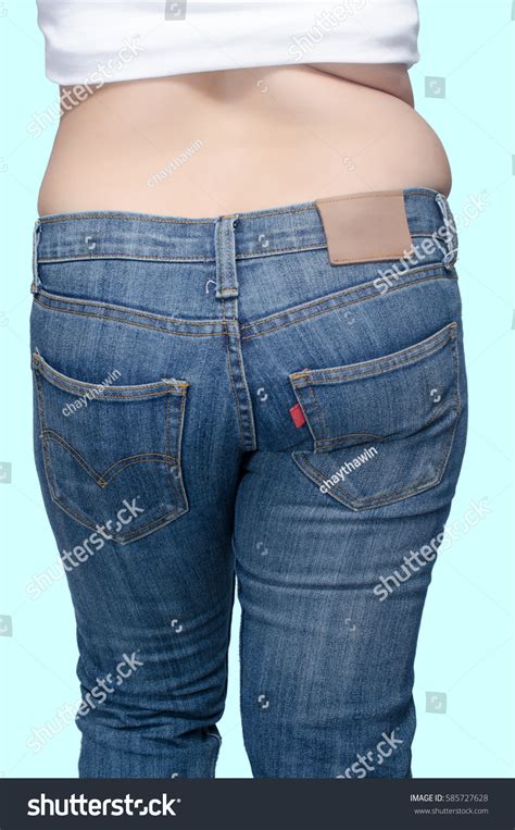 Abdominal Surface Fat Woman On Pastel Stock Photo 585727628 Shutterstock