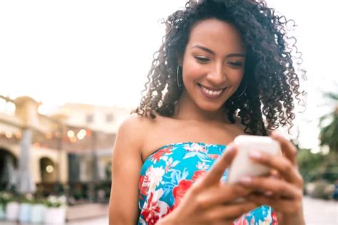 Portrait Young Afro Woman Taking Selfies Her Mophile Phone Yellow Stock