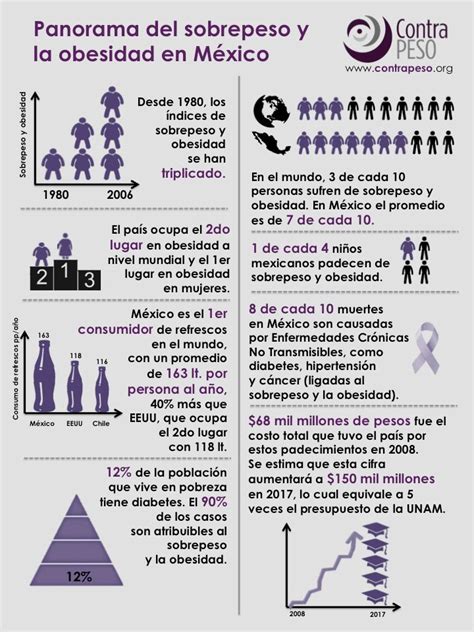 Panorama Del Sobrepeso Y La Obesidad En México InfografÍa Y Video Pueblo Bicicletero