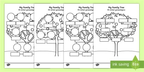 Spanish Family Tree Worksheet - Ajor Png