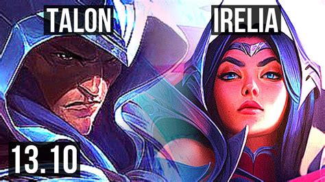 TALON Vs IRELIA MID 2 1M Mastery 14 2 7 Legendary 900 Games