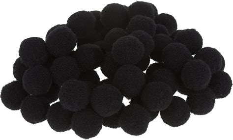 Rayher Pompons 60 Pièces à 15 mm Noir Amazon fr Cuisine et Maison