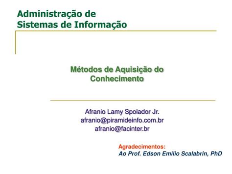 PPT Administração de Sistemas de Informação PowerPoint Presentation