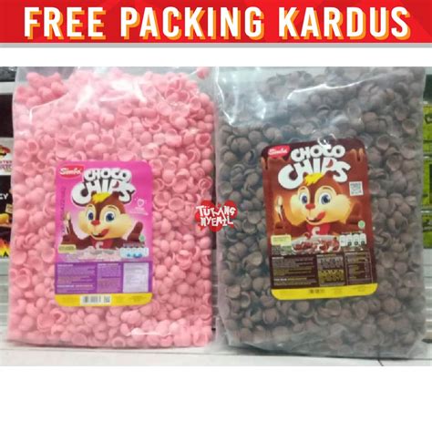 Jual Snack Kiloan Koko Krunch Crunch Choco Chips Simba Strawberry 250