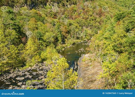 An Autumn View Of Goshen Pass Stock Image Image Of Flowing America