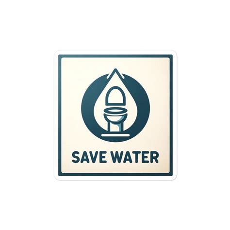 Save Water Sticker Gentle Reminder Toilet Decal Conserve H2o Water