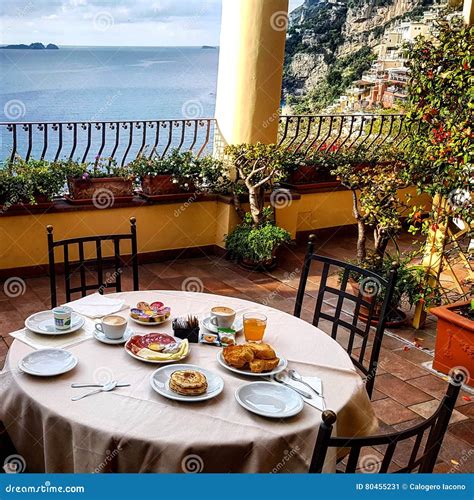 Positano Italia Editorial Photo Image Of View Breakfast 80455231