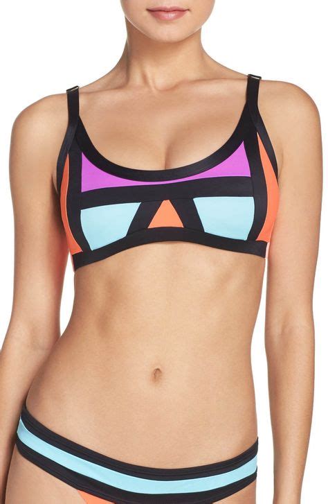 PilyQ Colorblock Bikini Top Color Block Bikini Bikini Tops Bikinis