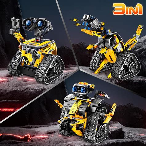 3-in-1 RC Robot Building Set, 520 PCS App-Controlled, STEM Gift for ...