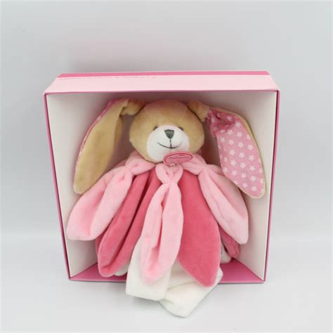 Doudou Et Compagnie Plat Lapin Blanc Rose Collector