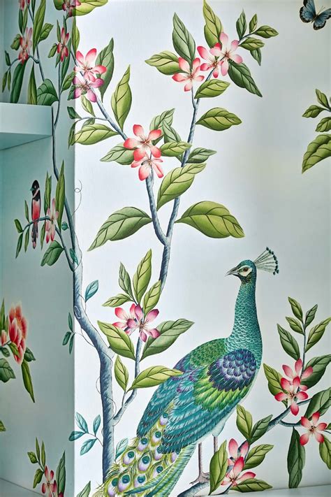 Florence Blue Chinoiserie Wallpaper Mural Harlequin Wall Coverings