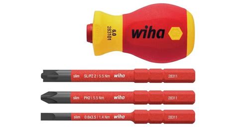 Wiha Softfinish Electric Slimvario Stubby Screwdriver Set Piece