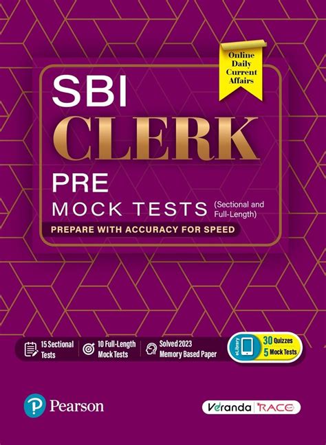 Buy SBI Clerk Pre Mock Tests 15 Sectional And 10 Full Length Tests