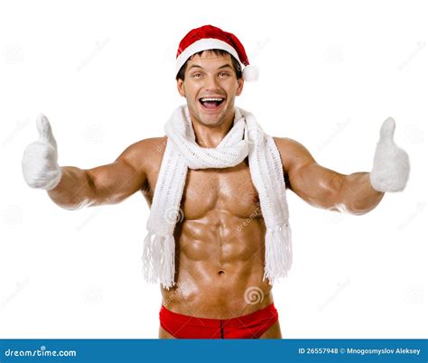 Homme Sexy Le Père Noël Photos Libres De Droits Image 26557948